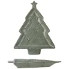 Bloomingville Alder Servierplatte Tannenbaum, Steingut