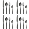 Bloomingville Frea Besteck Set Schwarz, 16-teilig, Edelstahl