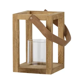 Bloomingville Laterne mit Glas Lyra, Kiefer