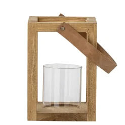 Bloomingville Laterne mit Glas Lyra, Kiefer