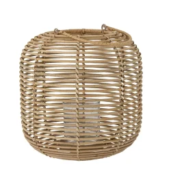 Bloomingville Laterne Nei mit Glas, Rattan