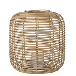Bloomingville Laterne Nei mit Glas, Rattan
