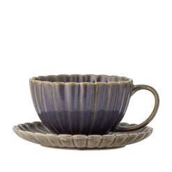 Bloomingville Latina Tasse mit Untertasse, Steingut