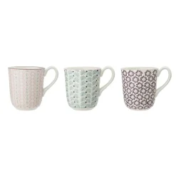 Bloomingville Maya Becher, Steingut, 3er Set