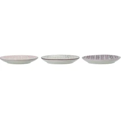 Bloomingville Maya Teller, Violett, Steingut 3er-Set