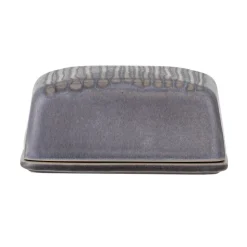 Bloomingville Raben Butterdose, Grau, Steingut