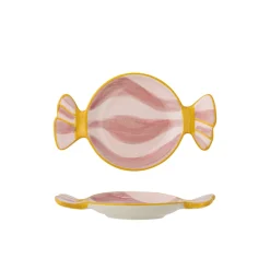 Bloomingville Servierplatte Caramella aus Steingut Rosa