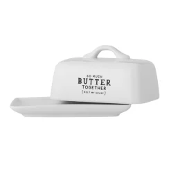 Bloomingville Wendy Butterdose, Weiß, Steingut