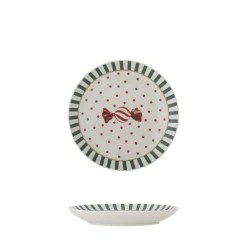 Bloomingville Yule Teller grün aus Steingut