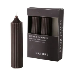 Boltze Dicke Stabkerzen Riffly Ø 3,5 cm, 3er Set