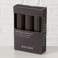 Boltze Dicke Stabkerzen Riffly Ø 3,5 cm, 3er Set