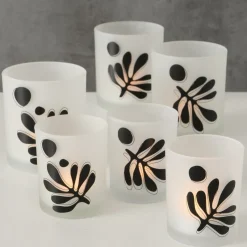 Boltze 2er Set Teelichtglas Matty