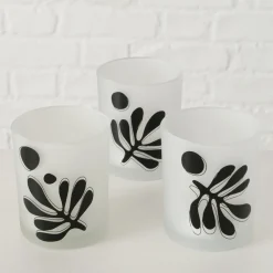 Boltze 2er Set Teelichtglas Matty