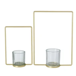 Boltze 2er Set Teelichthalter Franjo