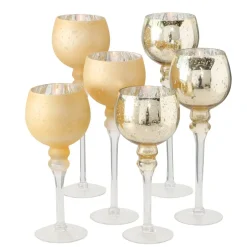 Boltze 3er Set Windlicht Manou silber