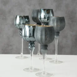 Boltze 3er Set Windlicht Manou silber