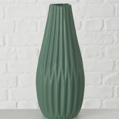Boltze Hohe Vase Lenja 2er grün