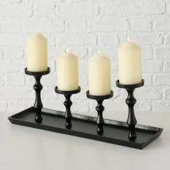 Boltze Kerzenleuchter Furo schwarz