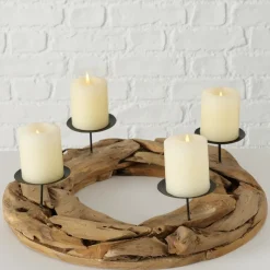 Boltze Kerzenleuchter Kranz Palu