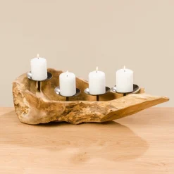 Boltze Kerzenleuchter Nafia Teakholz