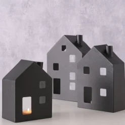 Boltze Lichthaus Windlicht Set 3-tlg für Teelicht Lavik