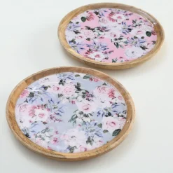 Boltze Mangoholz Teller Lilly 2er