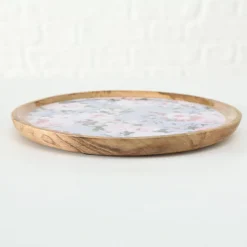 Boltze Mangoholz Teller Lilly 2er