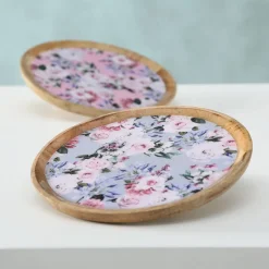 Boltze Mangoholz Teller Lilly 2er