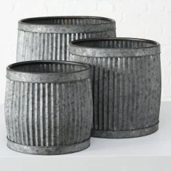 Boltze Metall Pflanztöpfe Dalia 3er