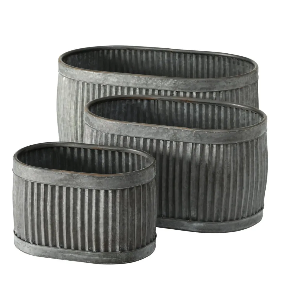 Boltze Metall Pflanztöpfe Dalia 3er