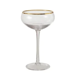 Boltze Sektglas Sofia flach, mit Goldrand