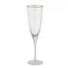 Boltze Sektglas Sofia lang mit Goldrand