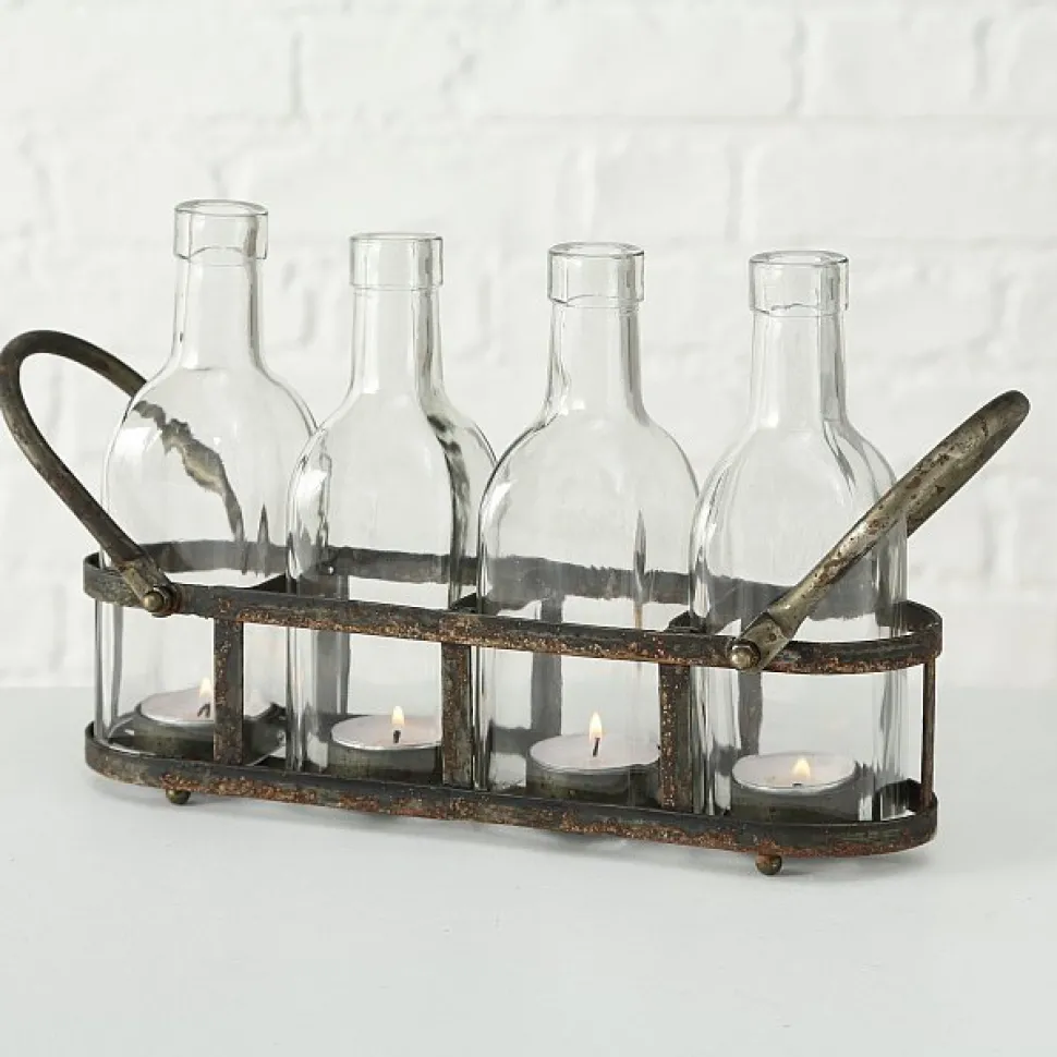 Boltze Teelichthalter Zuma Flaschenform