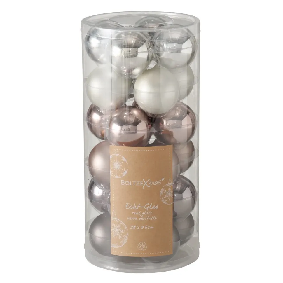 Boltze Weihnachtskugeln Ø 6 cm, 24 tlg