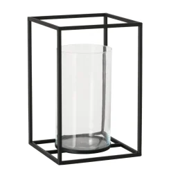 Boltze Windlicht Quantum Metall, Glas