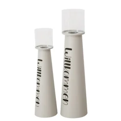 Boltze Windlicht Willkommen aus Eisen, 2er Set