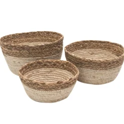 byRoom Körbe 3er Set mit weißem Rand