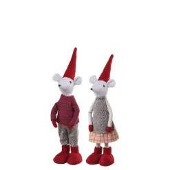 Chic Antique 2 Weihnachtsmäuse stehend