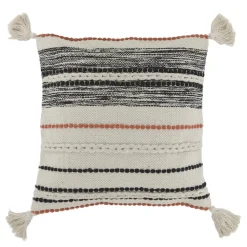 Chic Antique Aix Kissenbezug mit Quasten Gestreift