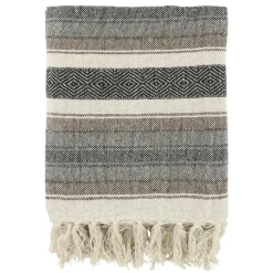 Chic Antique Aix Plaid recycelte Baumwolle gestreift