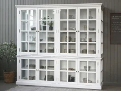 Chic Antique antiker Vitrinenschrank Marseille 8 Türen