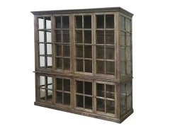 Chic Antique antiker Vitrinenschrank Marseille 8 Türen