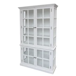 Chic Antique antiker Vitrinenschrank Marseille 4 Türen