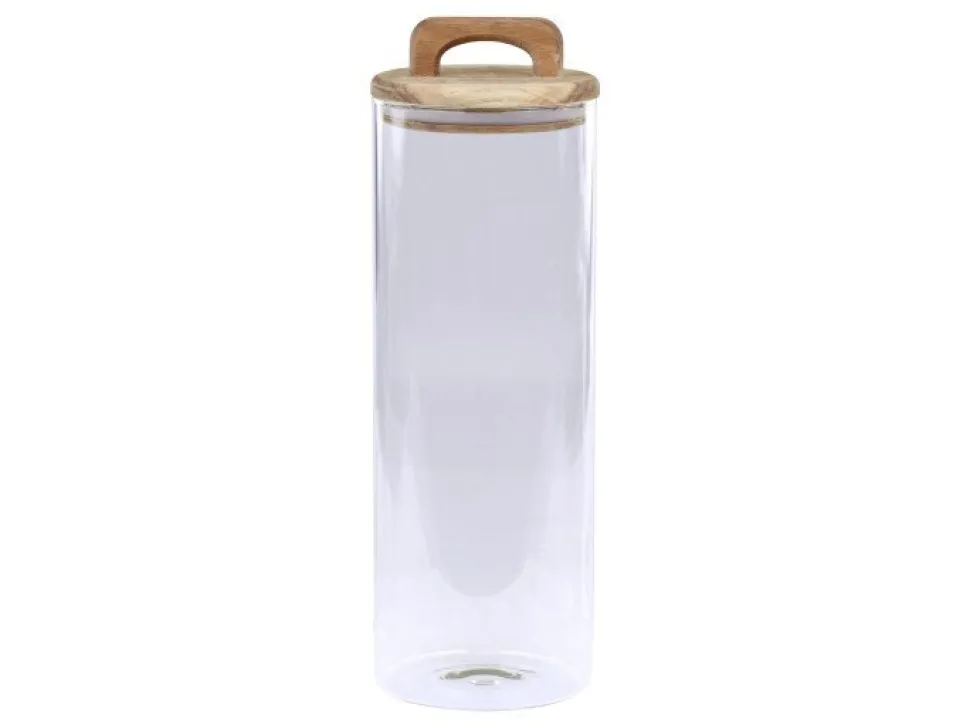 Chic Antique Aufbewahrungsglas mit Deckel aus Akazienholz