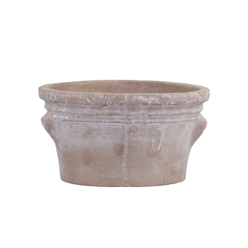 Chic Antique Übertopf mit Rillen in antiker Optik