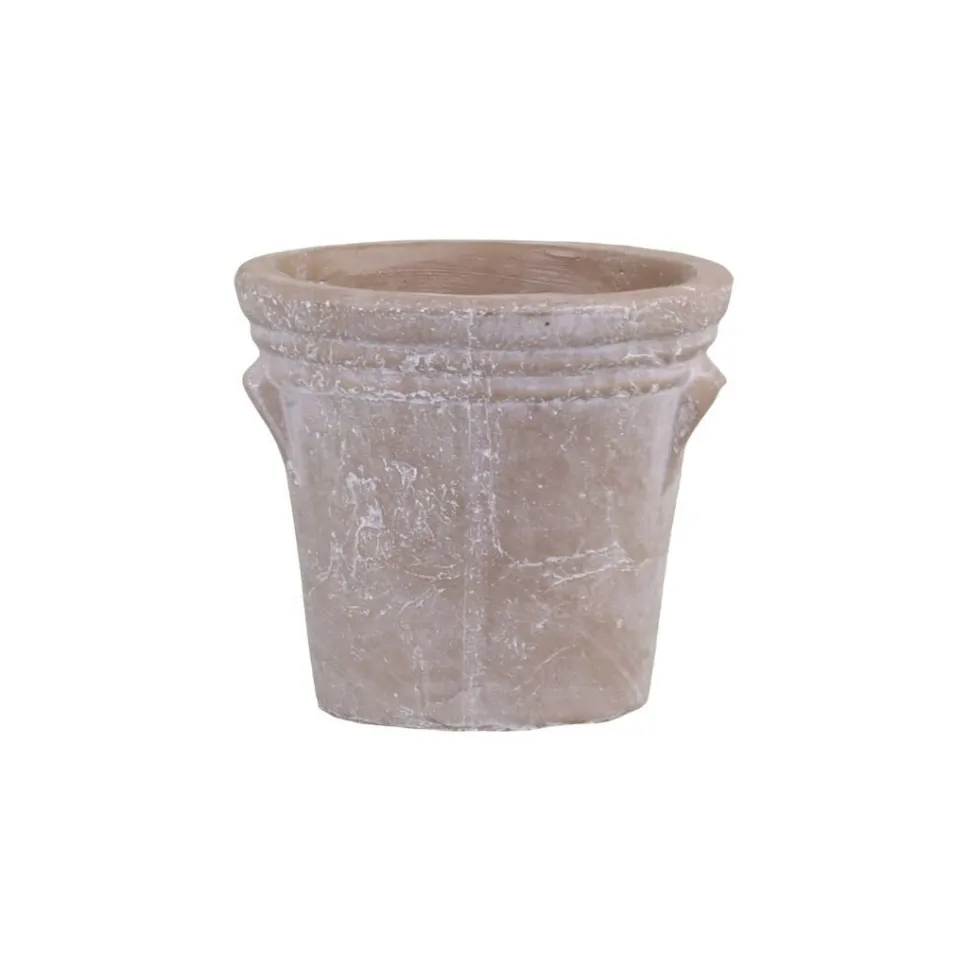 Chic Antique Übertopf mit Rillen in antiker Optik