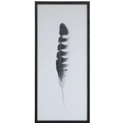 Chic Antique Bild mit Federnmotiv und schwarzem Rahmen