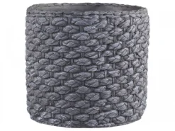 Chic Antique Blumentopf Corte mit grobem Flechtmuster