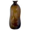 Chic Antique Braune Vase aus Glas
