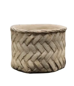 Chic Antique Corte Übertopf mit großem Flechtmuster